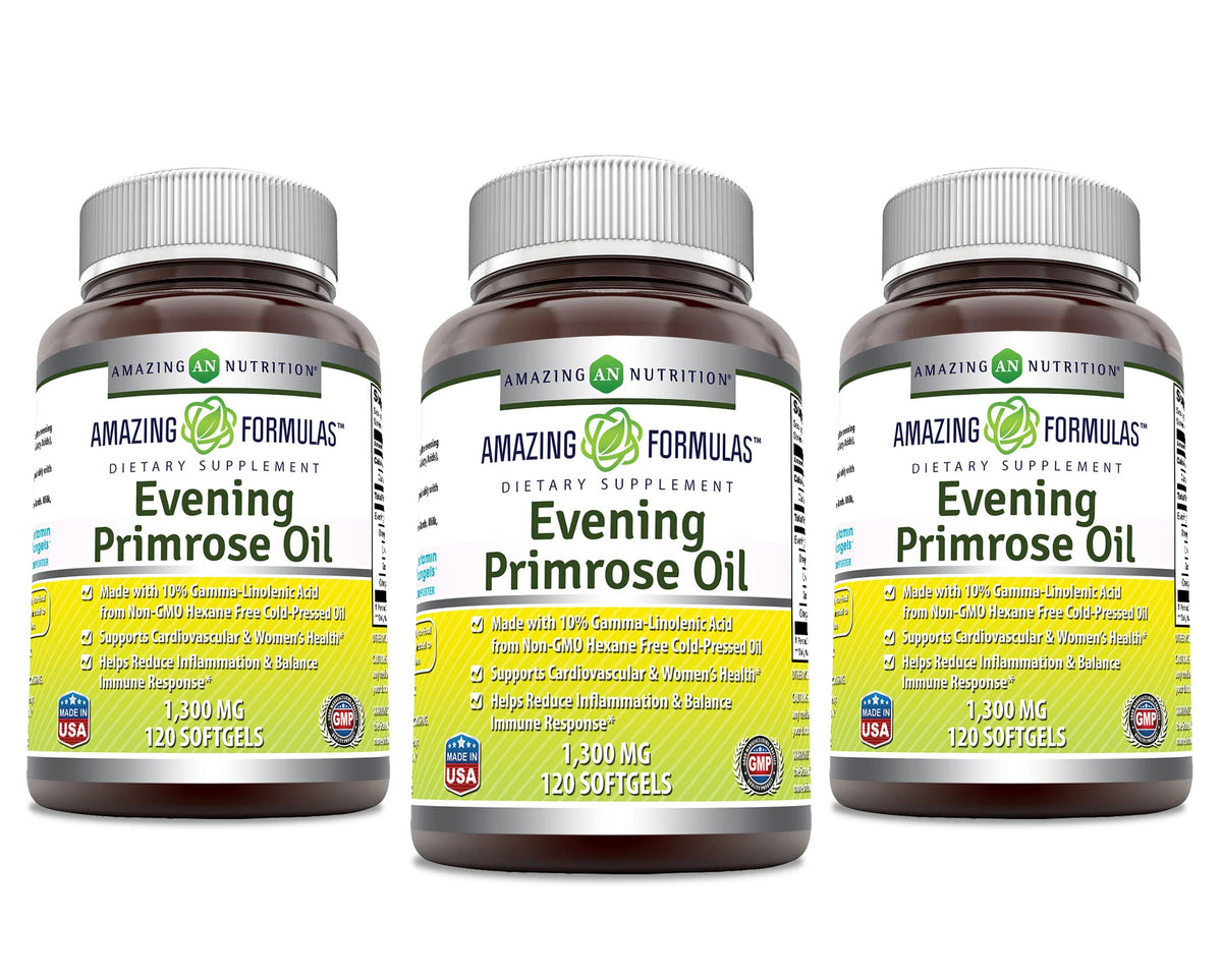 Amazing Nutrition Amazing Formulas Evening Primrose Oil 1300mg softgels for daily wellness support