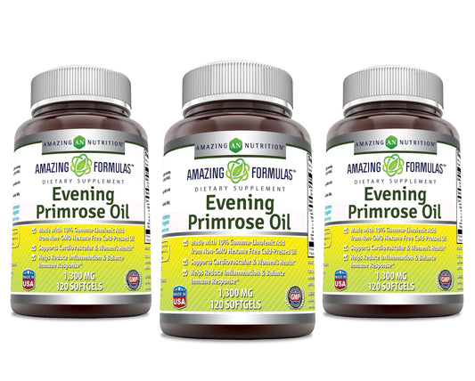 Amazing Nutrition Amazing Formulas Evening Primrose Oil 1300mg softgels for daily wellness support