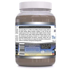 Amazing Nutrition Family Whey Isolate nutrition facts label gluten-free