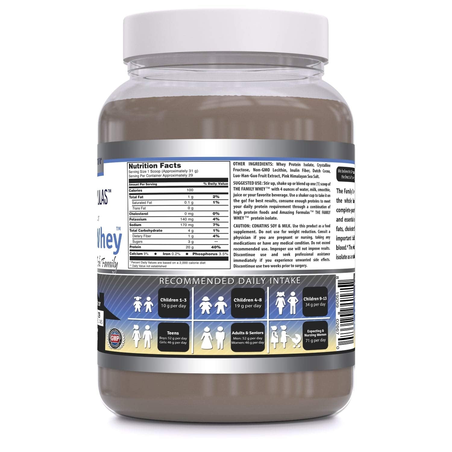 Amazing Nutrition Family Whey Isolate scoop for quick protein boost