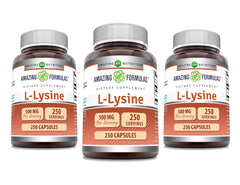 Amazing Formulas L-Lysine 500 mg bottle for daily wellness support