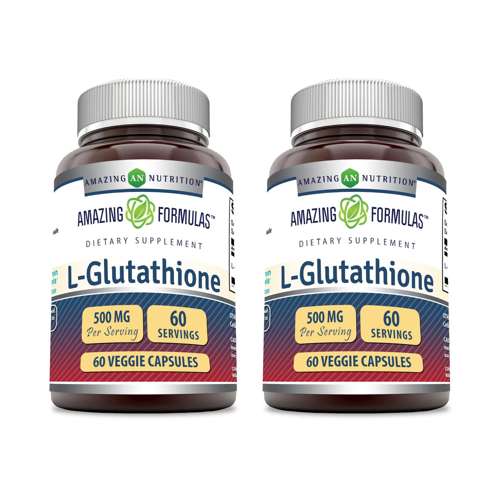 Amazing Nutrition Amazing Formulas reduced L-Glutathione bottle for daily antioxidant routine