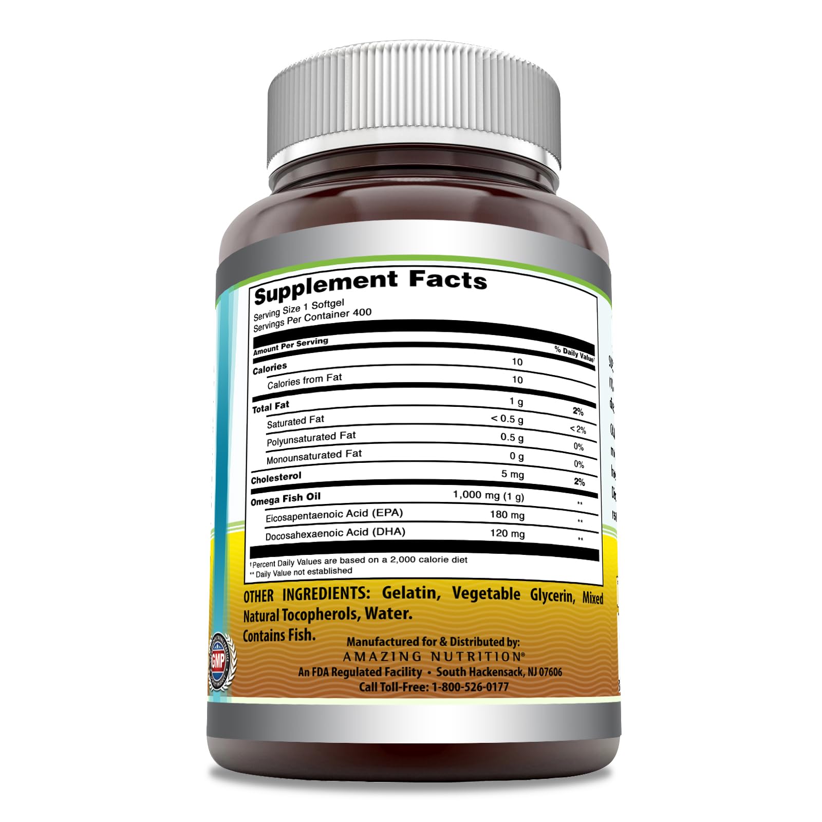 Amazing Nutrition Amazing Omega softgels in bottle ready to take