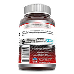 Close-up of Amazing Formulas BCAA capsules showing compact size.