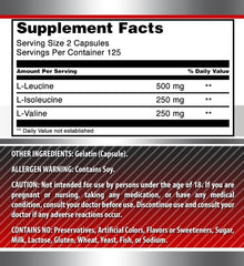 A bottle pour shot of Amazing Nutrition BCAA 2:1:1 capsules demonstrates convenient serving.