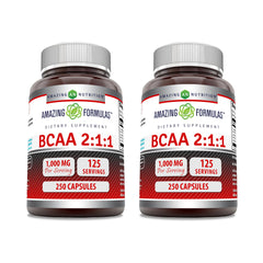 Amazing Nutrition BCAA 2:1:1 capsules bottle for on-the-go workouts.