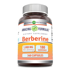 Amazing Nutrition Berberine bottle showing 1000 mg per serving for daily support.