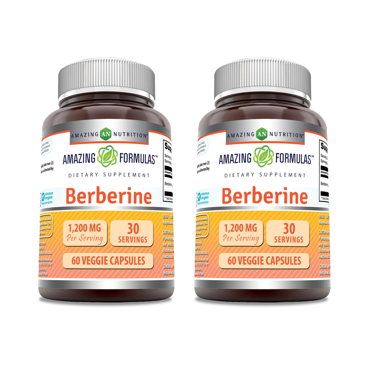 Amazing Nutrition Berberine 1200mg bottle front for daily wellness routine.