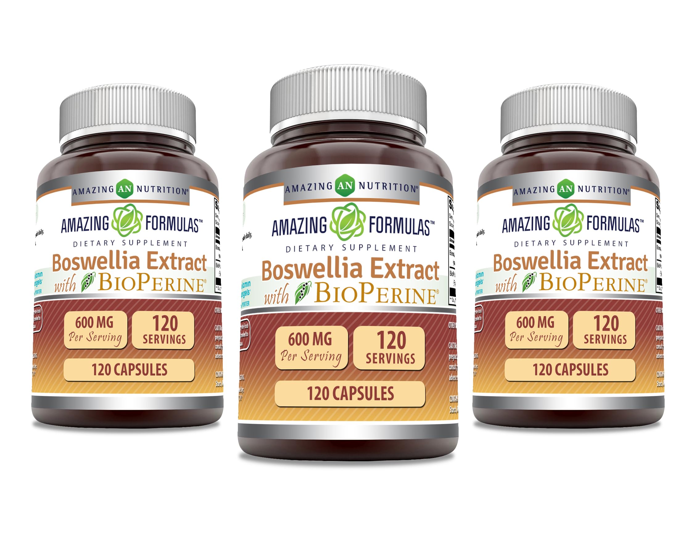 Amazing Nutrition Boswellia Extract with Bioperine capsules for daily joint support