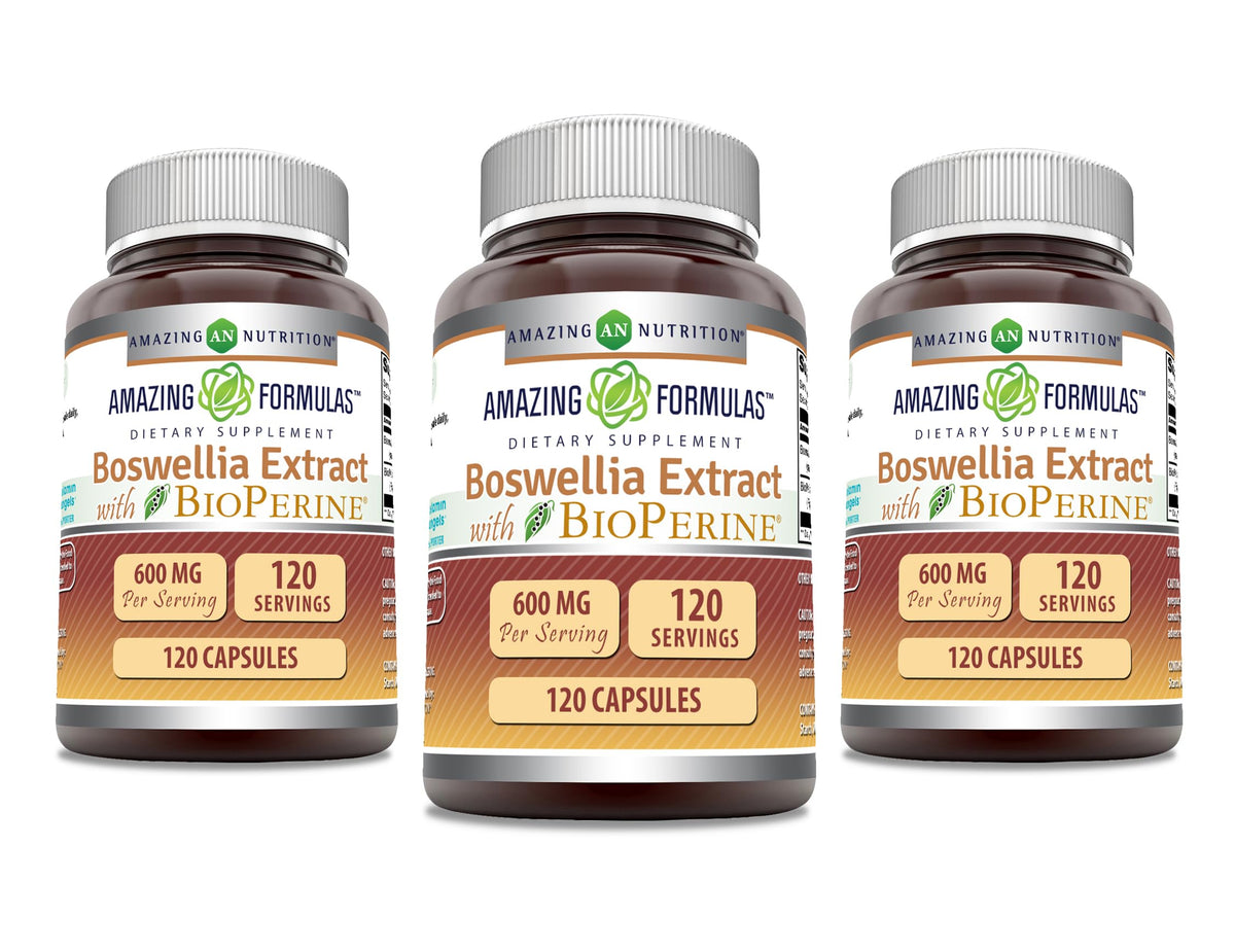 Amazing Nutrition Boswellia Extract with Bioperine capsules for daily joint support
