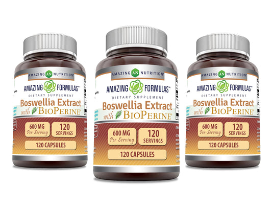 Amazing Nutrition Boswellia Extract with Bioperine capsules for daily joint support