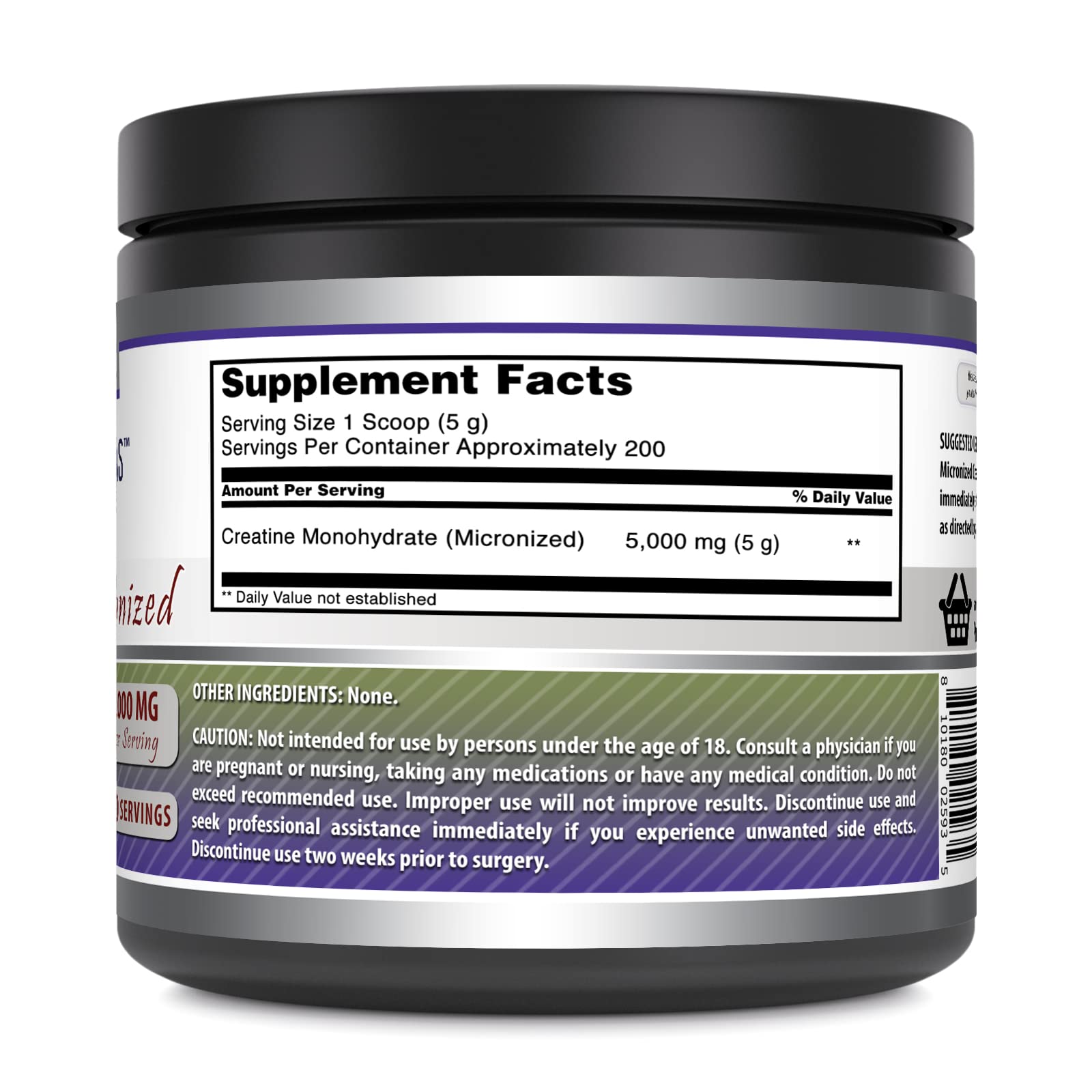 Amazing Nutrition creatine scoop demonstrates proper serving for consistency