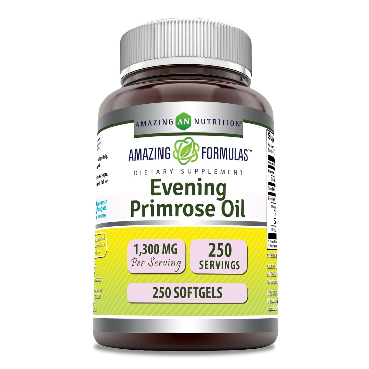 Amazing Nutrition Evening Primrose Oil softgel bottle, convenient daily supplement.