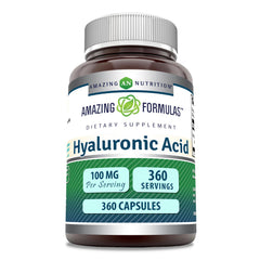Amazing Nutrition Hyaluronic Acid 100 mg bottle front view for daily wellness support