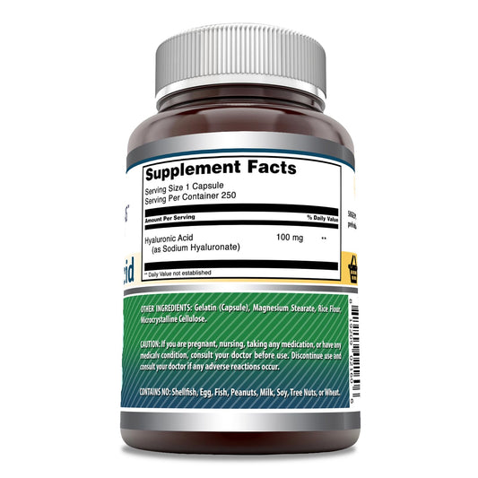 Amazing Nutrition Hyaluronic Acid 250-serving bottle showcasing value and long-lasting supply