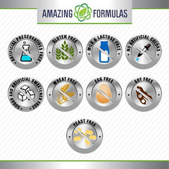 Gluten-free badge on Amazing Nutrition L-Arginine bottle supports safe choices