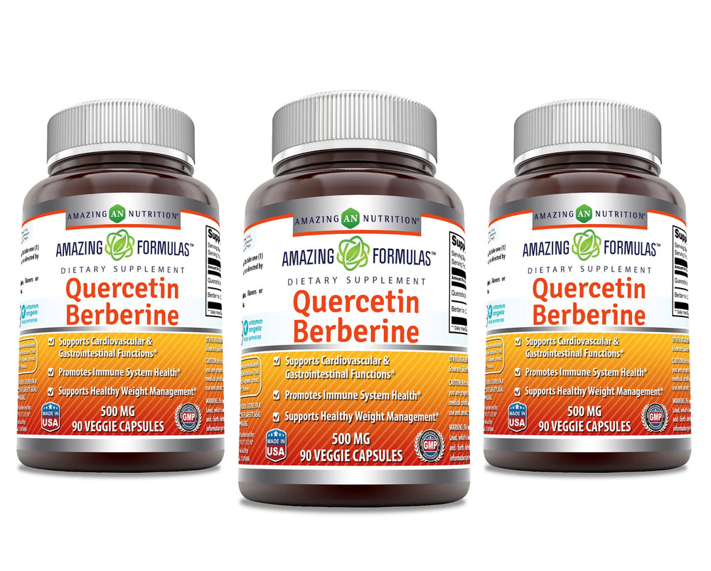Amazing Nutrition Quercetin Berberine bottle capsules for daily wellness support