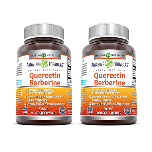 Amazing Nutrition Quercetin Berberine bottle for daily wellness routine