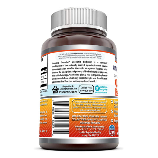 Amazing Nutrition Quercetin Berberine capsules for convenient daily supplementation