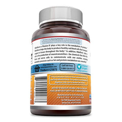 Amazing Nutrition riboflavin capsules image highlights gluten-free, non-GMO formula for nervous system support