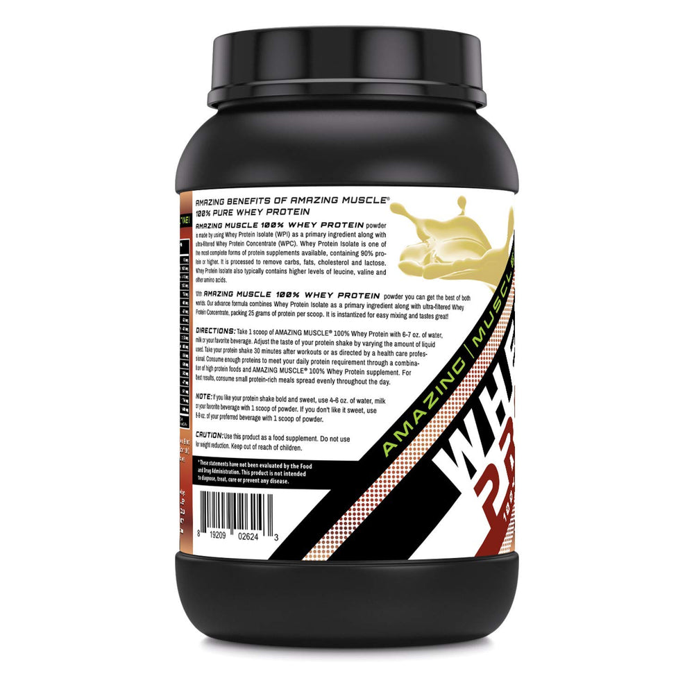 Hazelnut-flavored protein by Amazing Nutrition supports post-workout fueling.