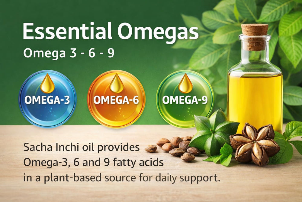 Amazon Andes Sacha Inchi capsules—daily omega support for vegan diets.
