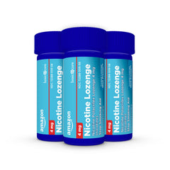 Amazon Basic Care 120-count bottle for long-term quit support.