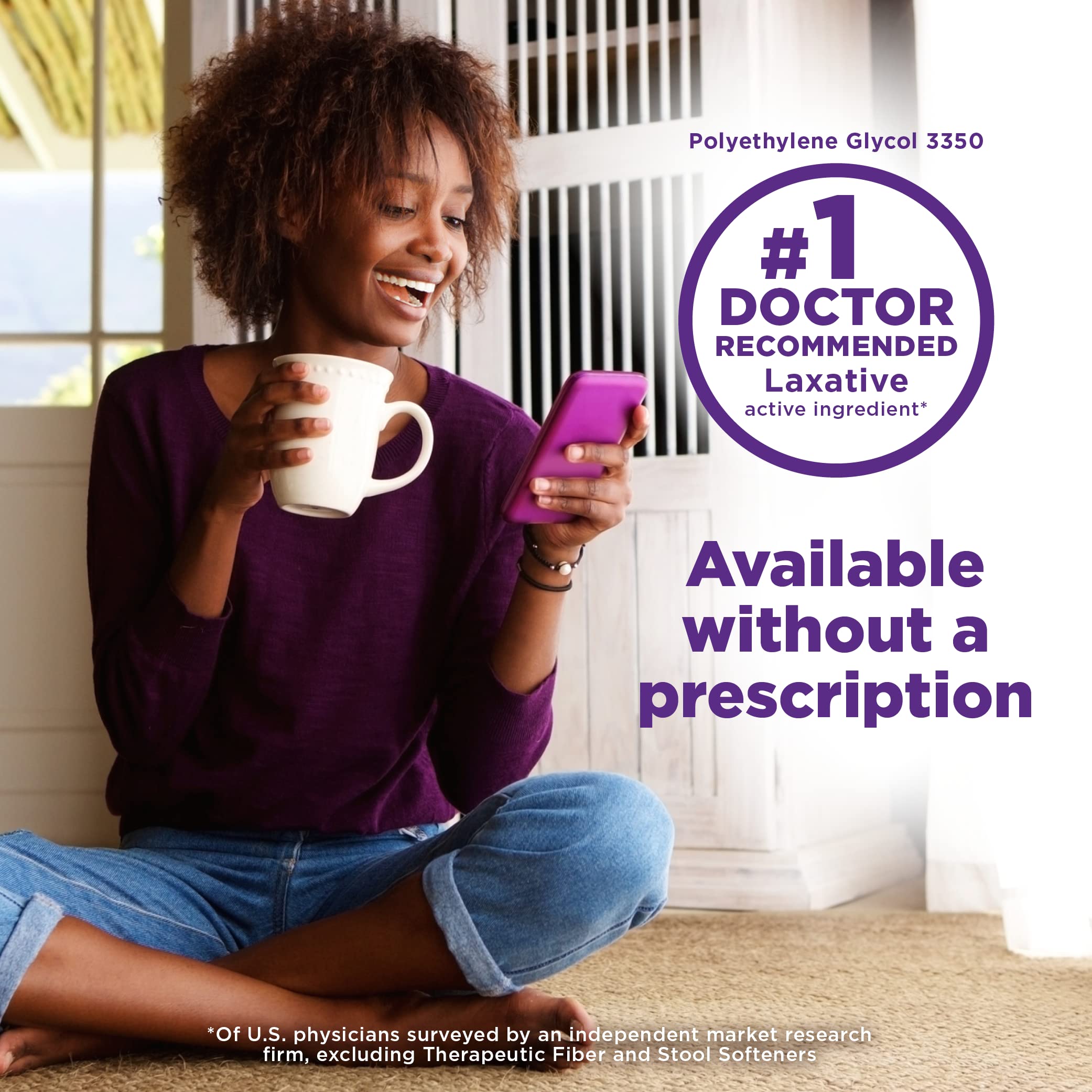Amazon Basic Care ClearLax is gluten-free and sugar-free for easy use