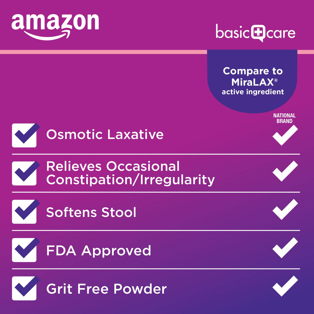 Amazon Basic Care ClearLax powder is unflavored and grit-free