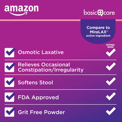 Amazon Basic Care ClearLax powder is unflavored and grit-free