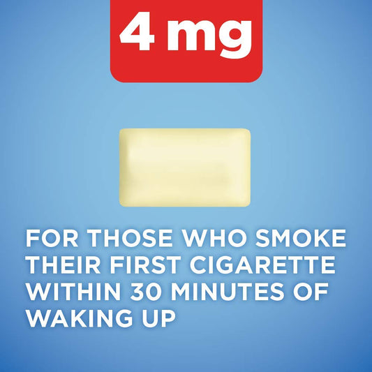 Amazon Basic Care Nicotine Gum 4 mg 220 count display shows long-term value.