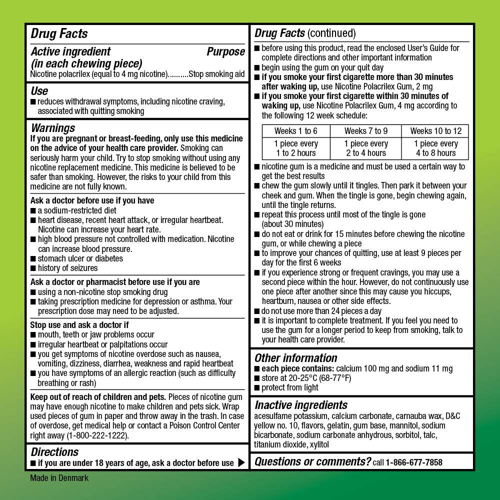Amazon Basic Care pack wrappers show portable nicotine replacement option.