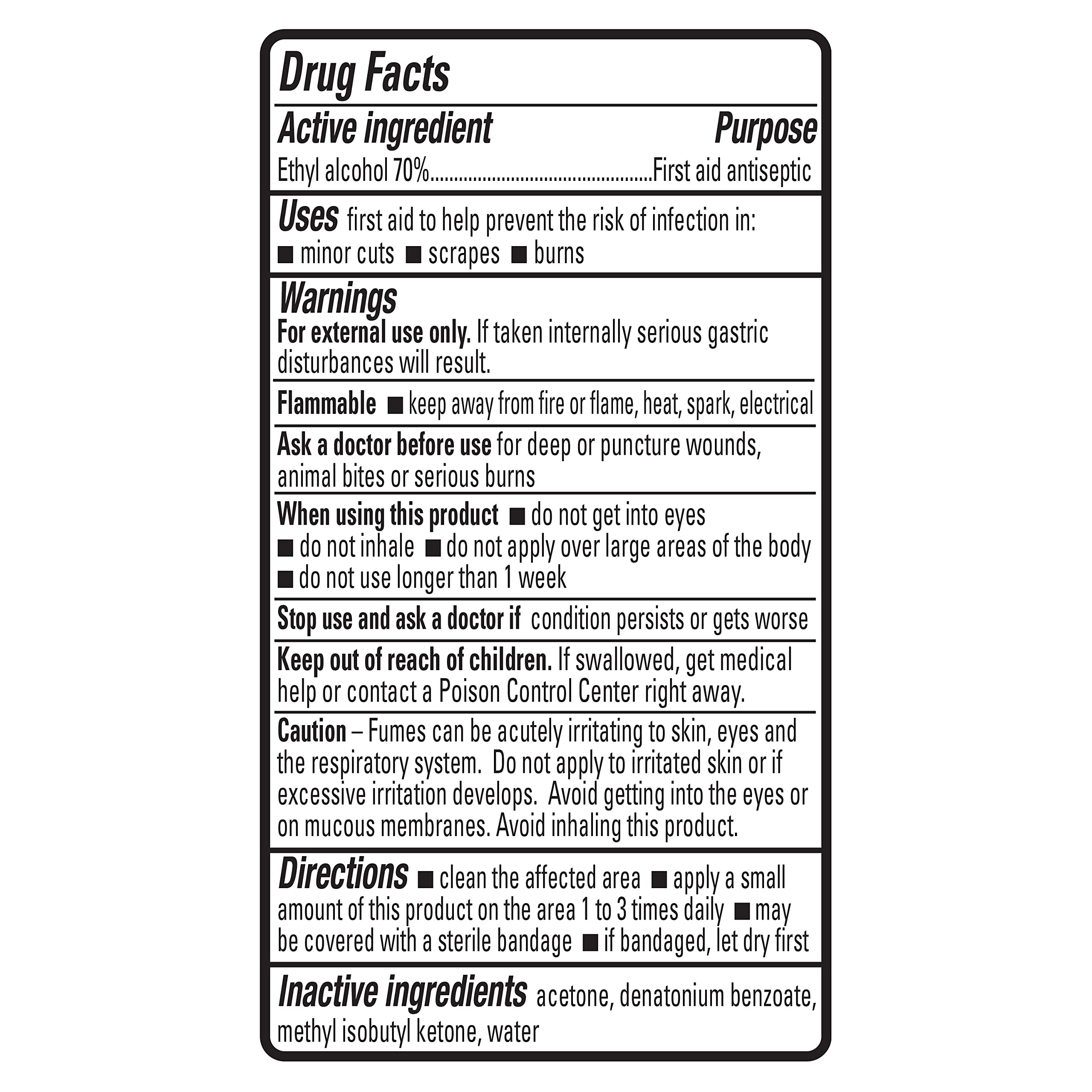 Amazon Basics first aid antiseptic bottles in a multi-pack for emergencies