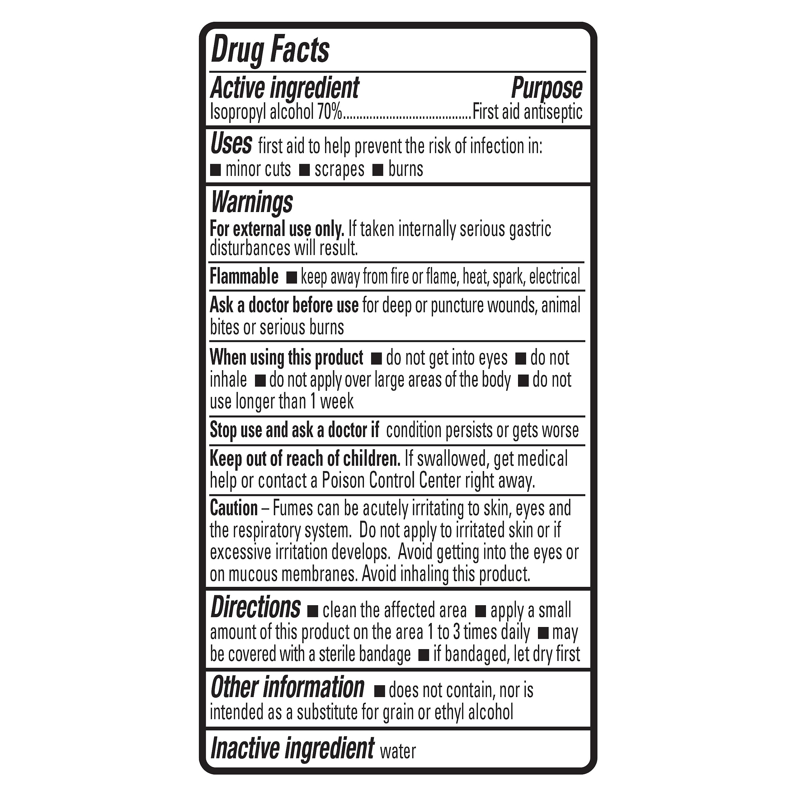 Amazon Basics six-pack of 32 fl oz bottles for home first aid.