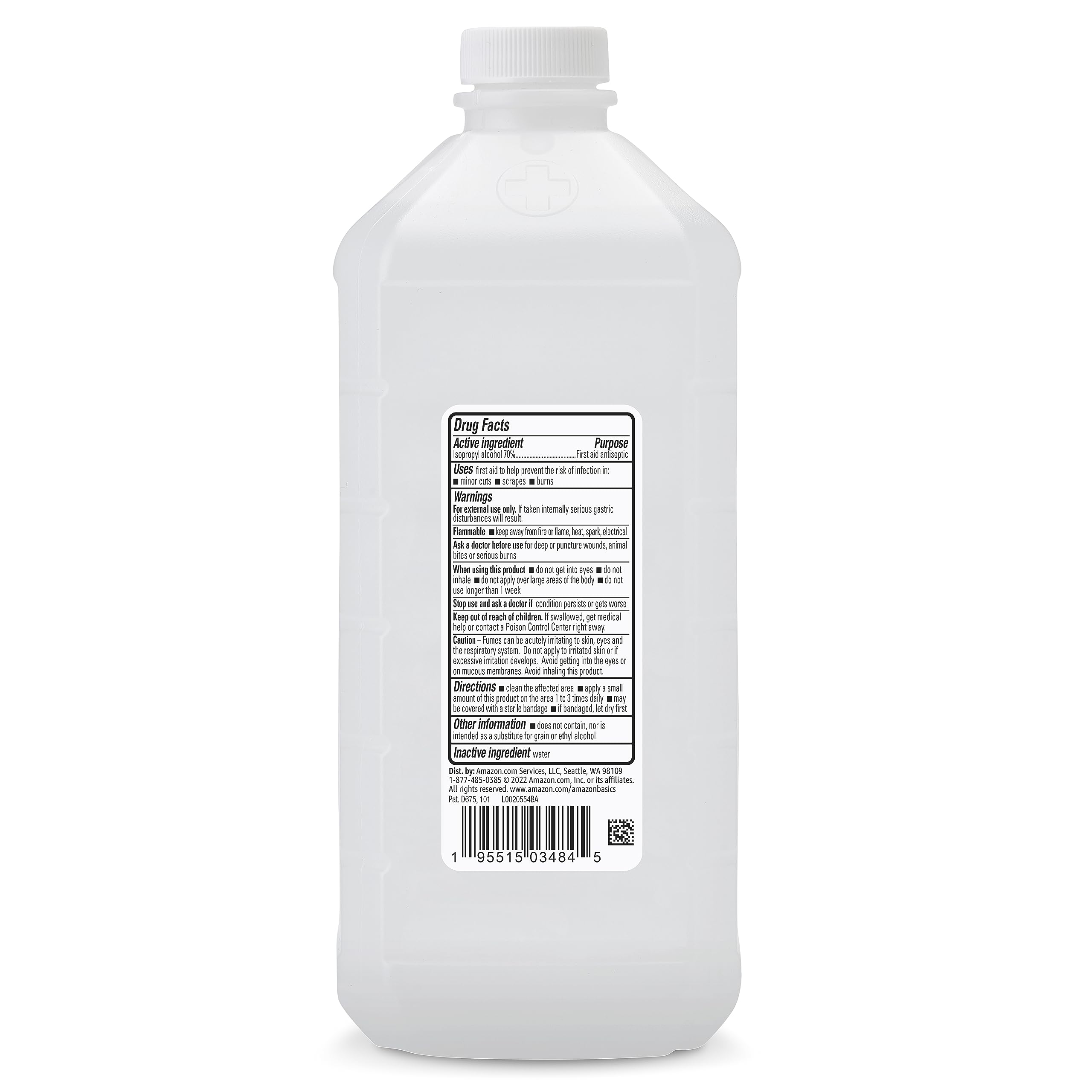 Amazon Basics unscented isopropyl alcohol for odor-free disinfection.