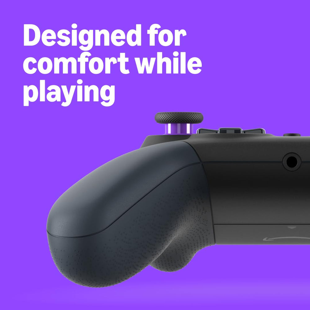 Luna controller front face showing quick-action buttons and bumper layout