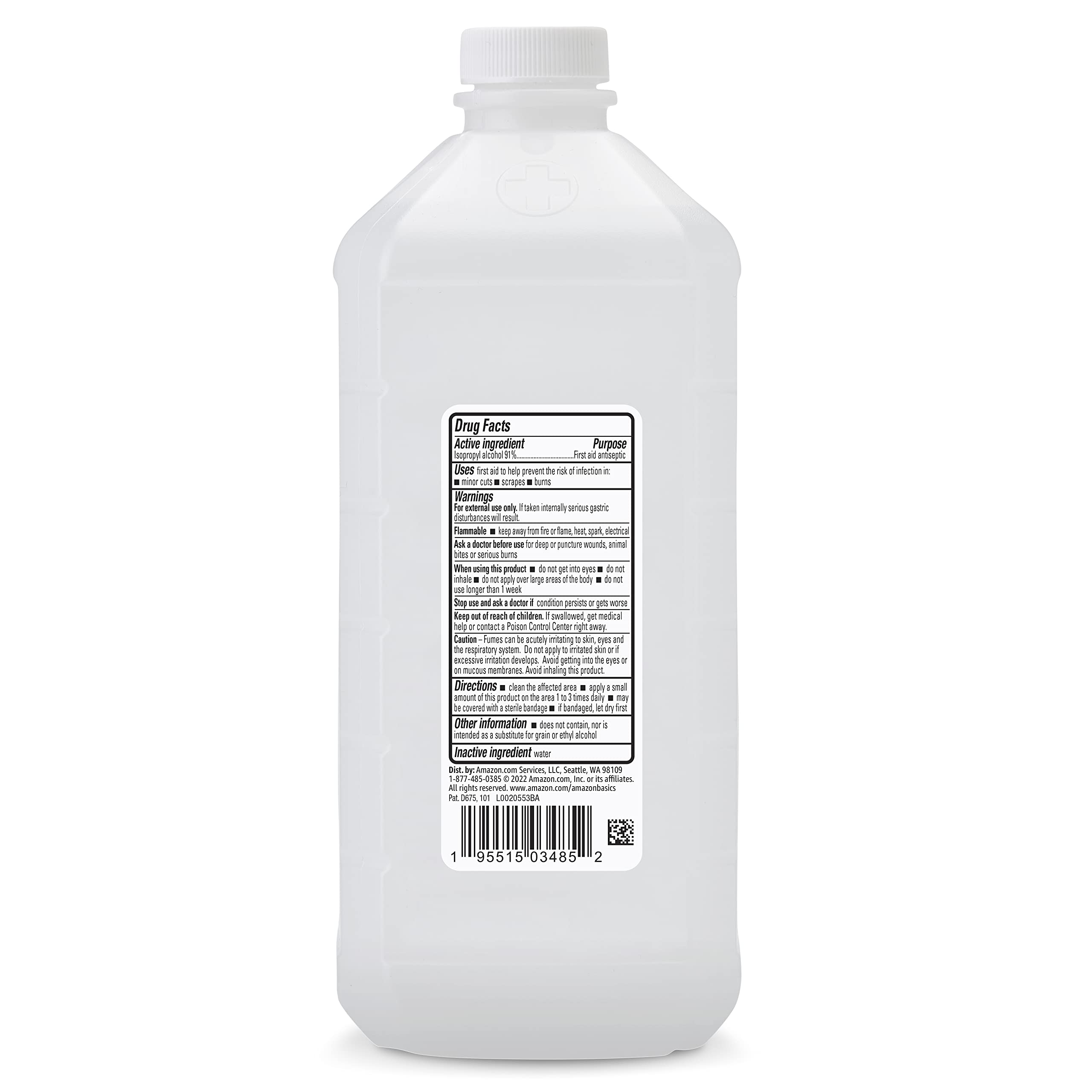 Amazon Basics packaging variations for 32 oz bottles in a six-pack.