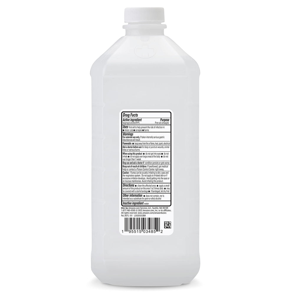 Amazon Basics packaging variations for 32 oz bottles in a six-pack.