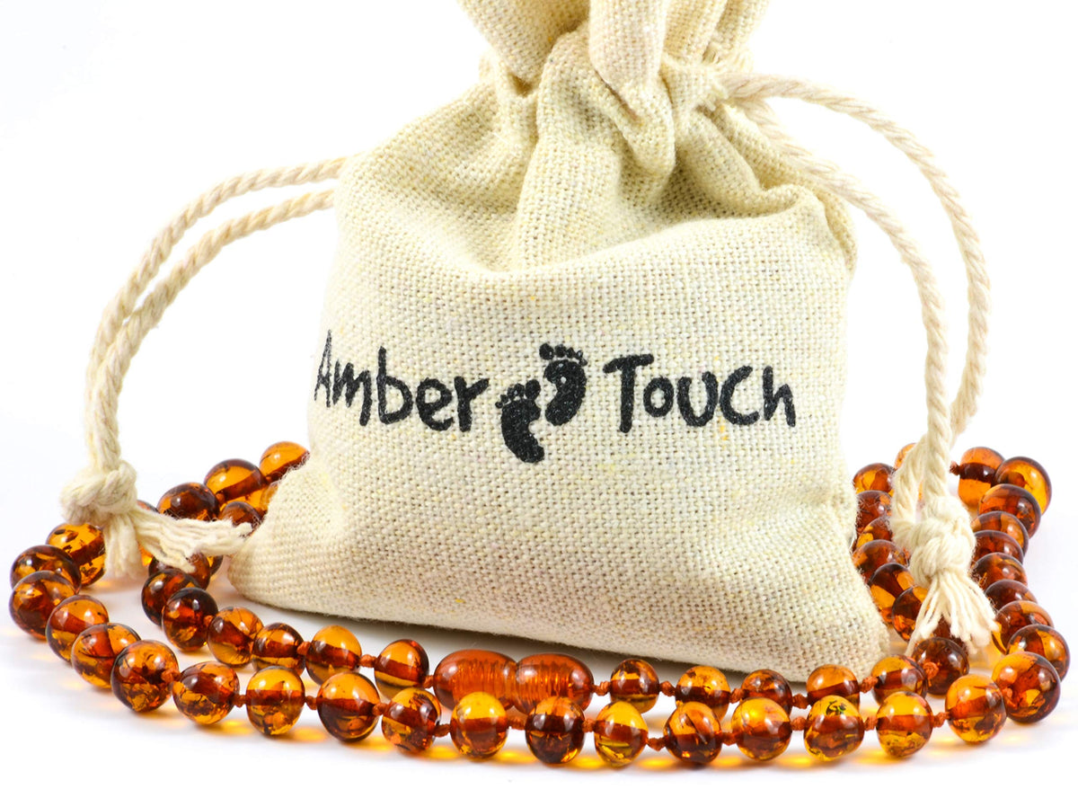 Amber Touch Baltic Amber necklace close-up of polished beads for everyday elegance