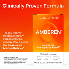 Amberen menopause in-supplement tray, showing dosage schedule for day and night
