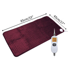 Ambershine heating pad shows an LED screen for easy temperature control.