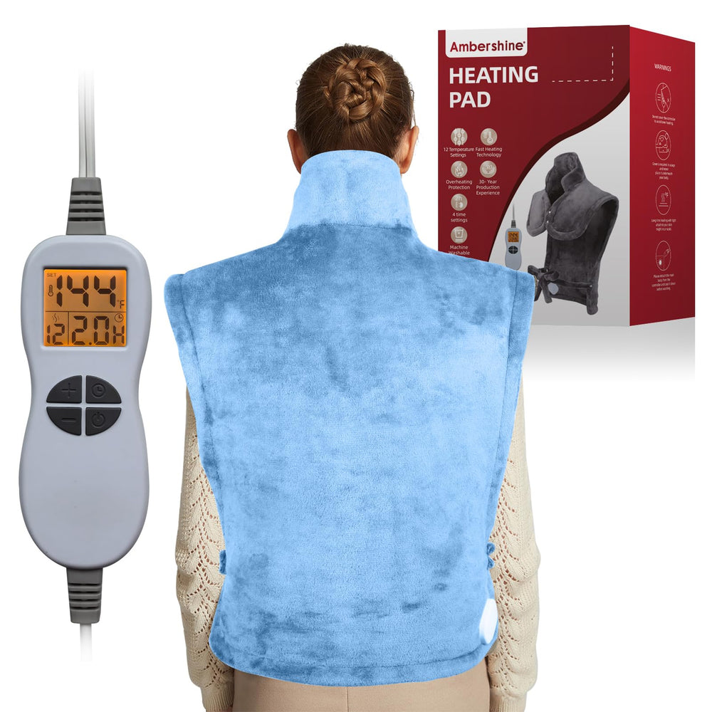Ambershine XXXL heating pad front view for full-body warmth and targeted relief.
