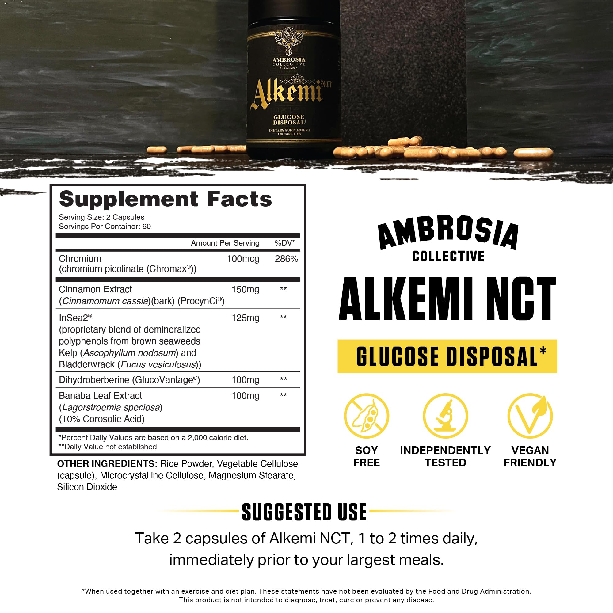 Ambrosia Alkemi NCT daily dose scoop ready for easy integration with meals