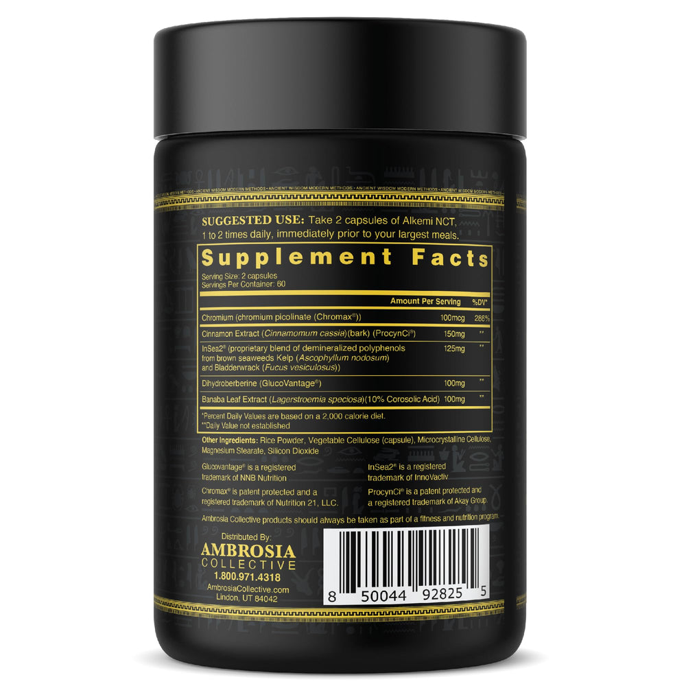 Ambrosia Alkemi NCT InSea2 powder showing digestive resilience around sugar intake