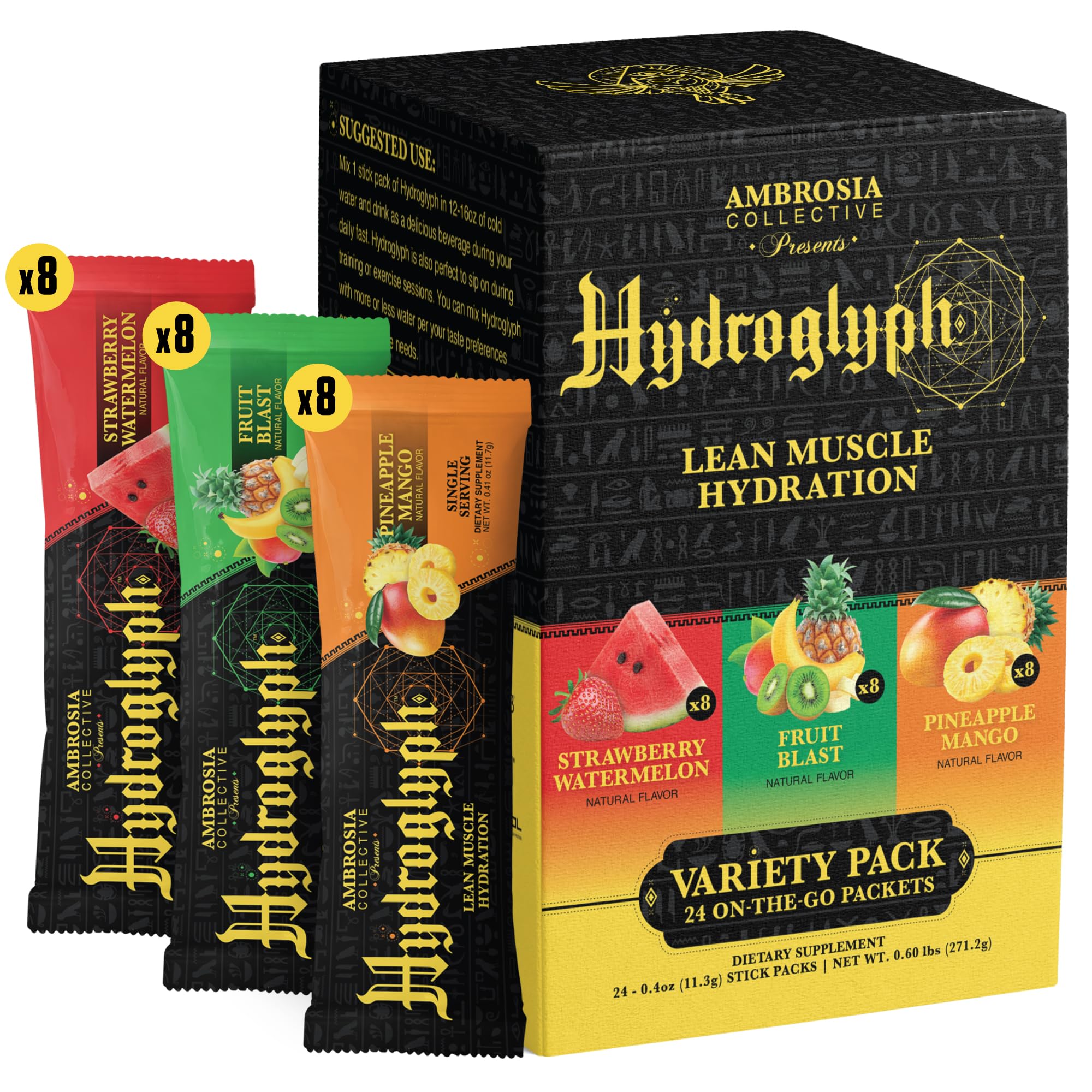 Ambrosia Hydroglyph bottle pouring to illustrate hydration during training