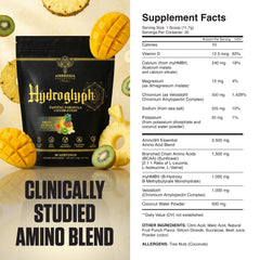 Ambrosia Hydroglyph Fruit Punch tub emphasizes zero sugar hydration for training