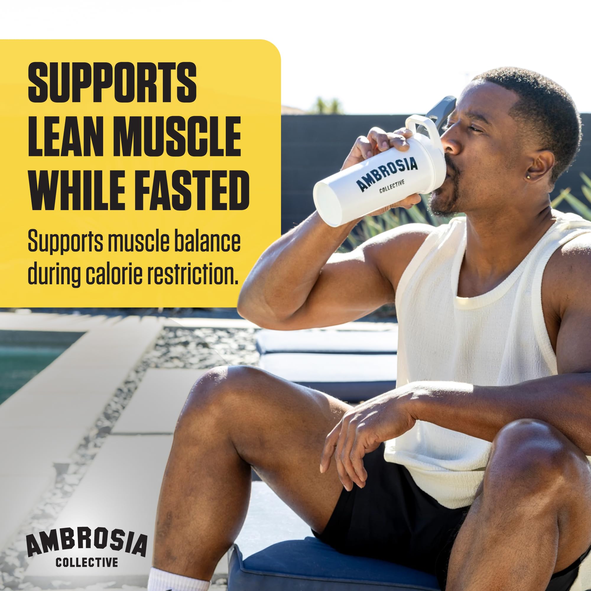 Ambrosia Hydroglyph glass pour shows a ready-to-drink serving for hydration during exercise