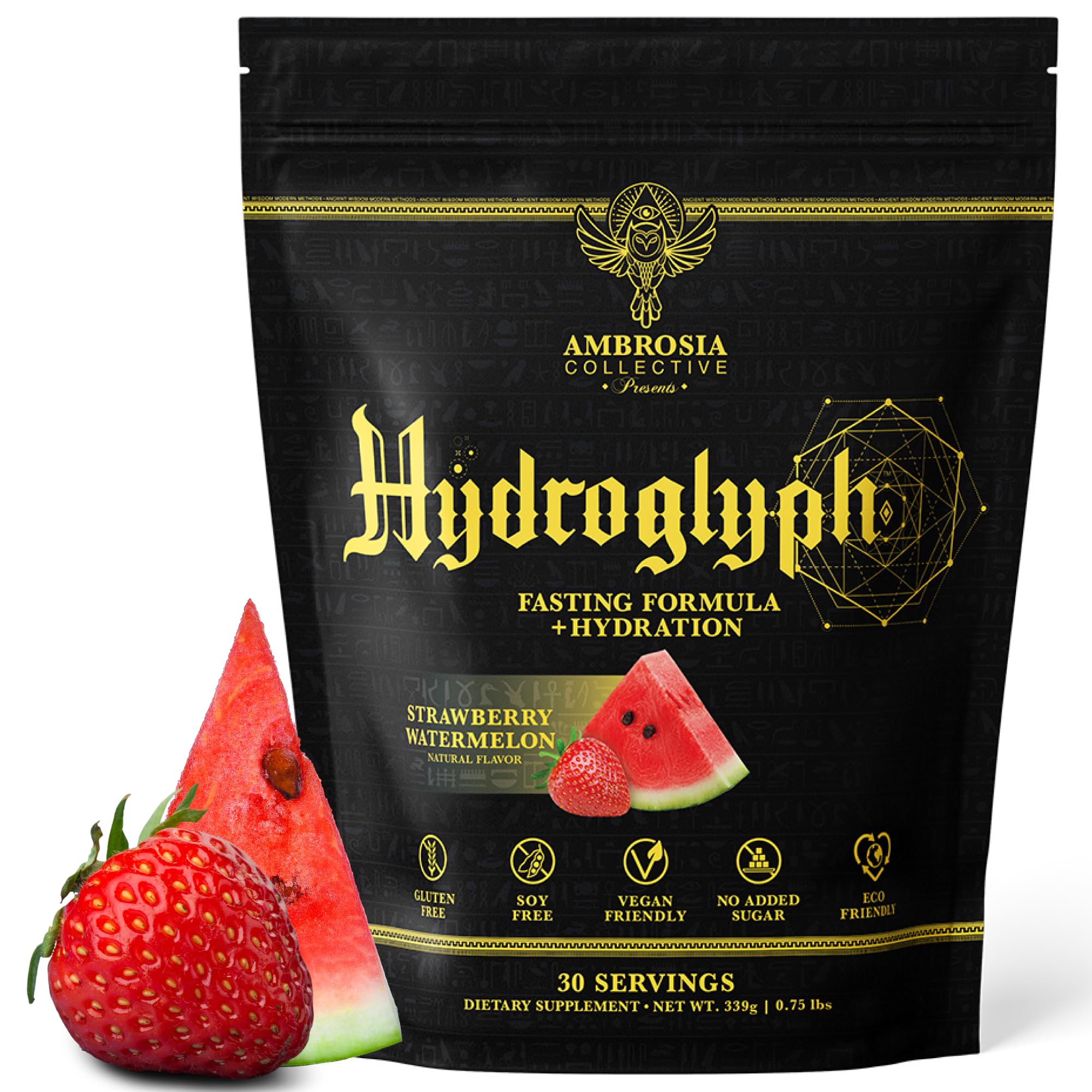 Ambrosia Hydroglyph tub and scoop for quick intra-workout hydration