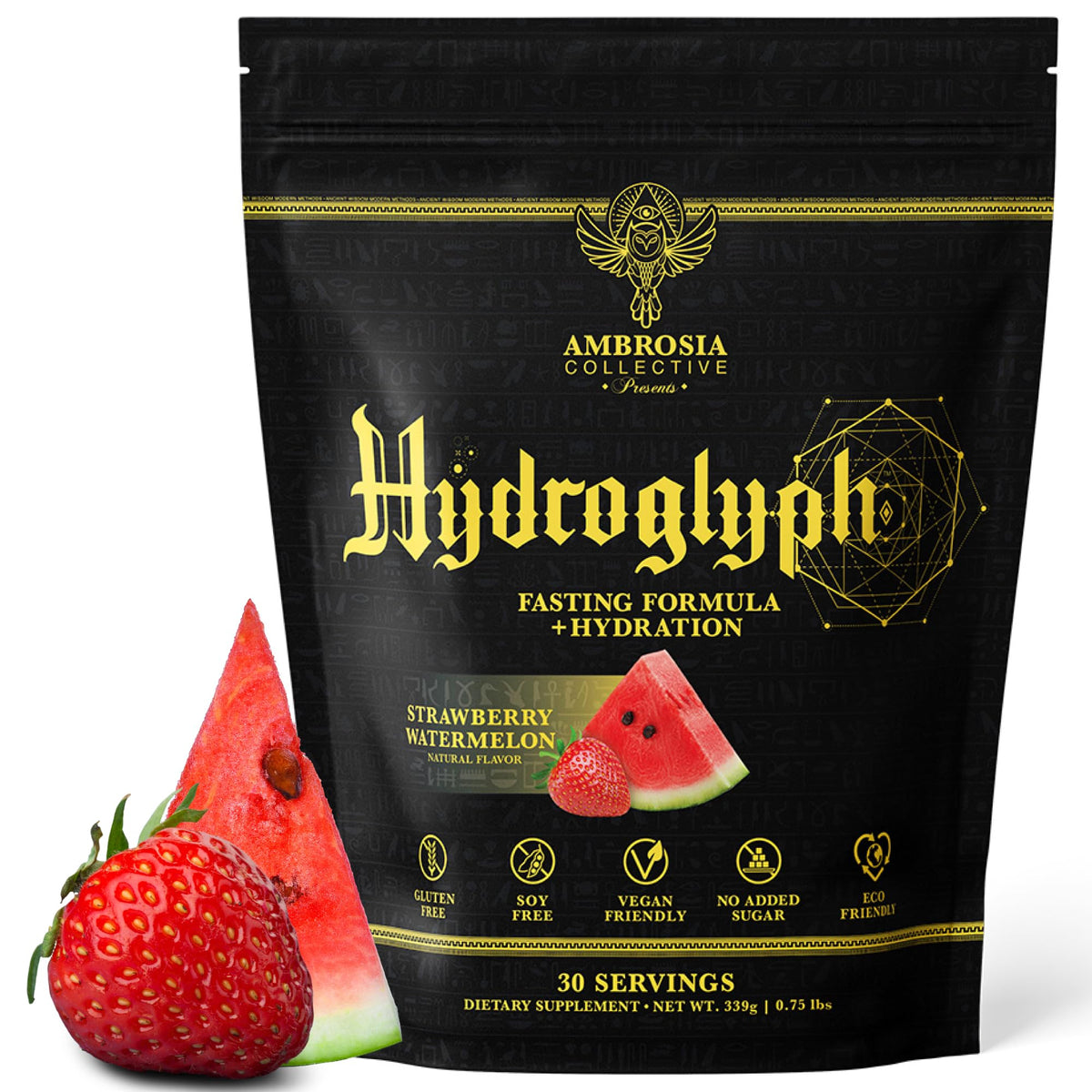 Ambrosia Hydroglyph tub and scoop for quick intra-workout hydration