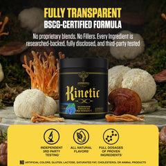Ambrosia Kinetic powder dissolving quickly in water for smooth taste.